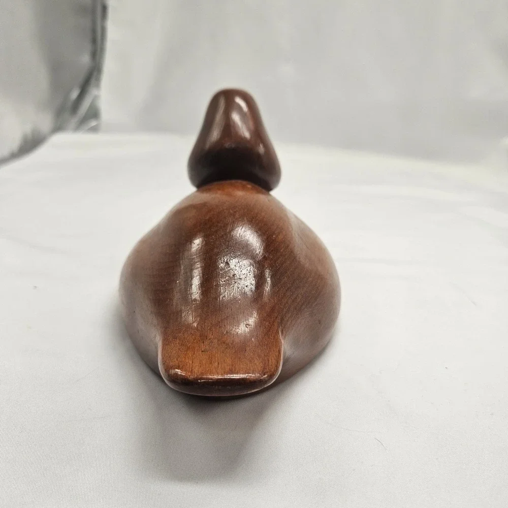 Hand Carved Wooden Duck Decoy Figurine Folk Art Signed‎ DON KERN